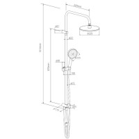 Душевая стойка 225 мм Damixa Jupiter 977000000