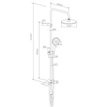 Душевая стойка 225 мм Damixa Jupiter 977000000