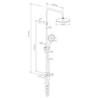 Душевая стойка 225 мм Damixa Jupiter 977000300