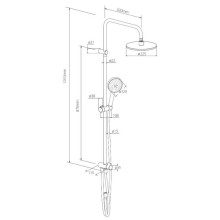 Душевая стойка 225 мм Damixa Jupiter 977000300