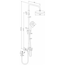 Душевая система 230 мм Damixa Jupiter 977770000