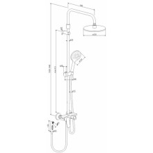 Душевая система 230 мм Damixa Jupiter 977770300
