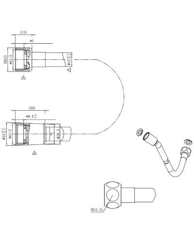Душевой комплект 300 мм Vincea Inspire VSFW-3I21T2CH