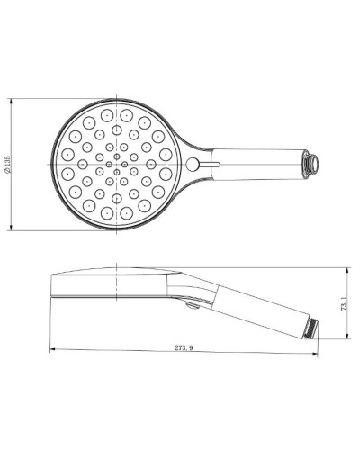 Душевой комплект 300 мм Vincea Inspire VSFW-3I21T2GM