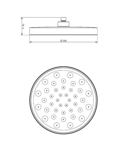 Душевой комплект 300 мм Vincea Inspire VSFW-3I21T2MB