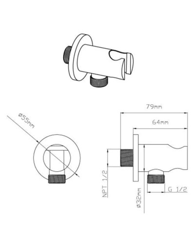 Душевой комплект 300 мм Vincea Inspire VSFW-3I21T2MB