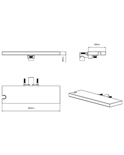 Душевой комплект 300 мм Vincea Inspire VSFW-433TI2RMB