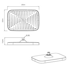 Душевой комплект 315х210 мм Vincea VSFW-4211MB