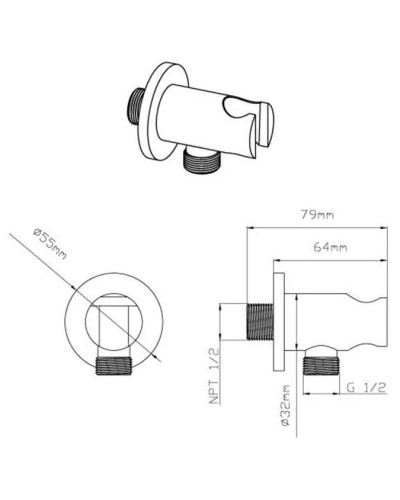 Душевой комплект 260 мм Vincea VSFW-4212CH