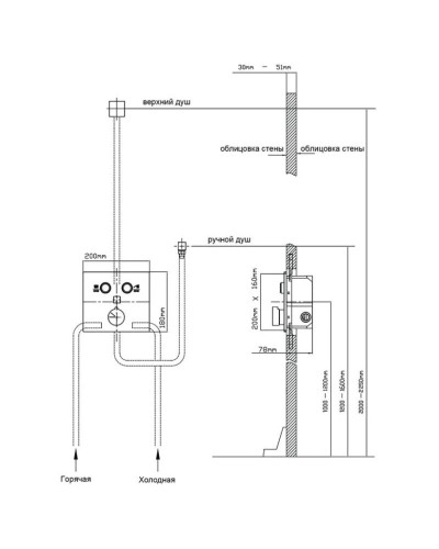 Душевой комплект 260 мм Vincea VSFW-4212GM