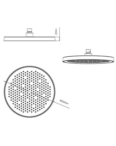 Душевой комплект 260 мм Vincea VSFW-422T2CH