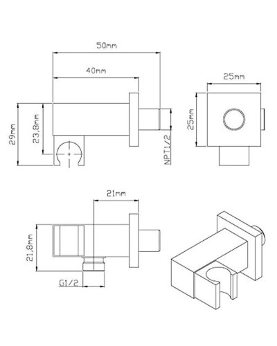 Душевой комплект 315х210 мм Vincea VSFW-4311CH