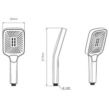 Душевой комплект 315х210 мм Vincea VSFW-4311RMB