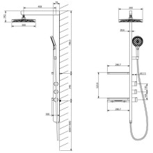 Душевая система 300 мм Vincea Inspire VSFS-3I11MB