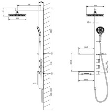 Душевая система 300 мм Vincea Inspire VSFS-3I11W