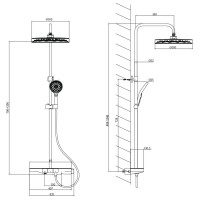 Душевая система 300 мм Vincea Inspire VSFS-3I12TGM
