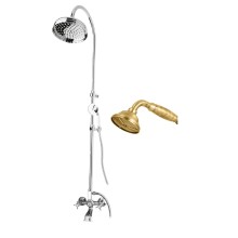 Душевая стойка со смесителем, с изливом, верхним и ручным душем CEZARES LORD-CVD-02-M