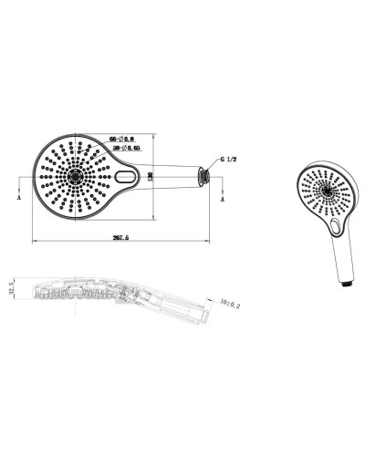 Душевой комплект 247 мм Vincea Inspire VSFW-422TI1GM
