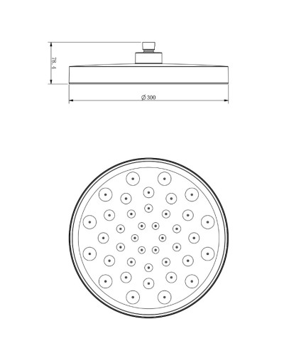 Душевой комплект 300 мм Vincea Inspire VSFW-432TI2GM