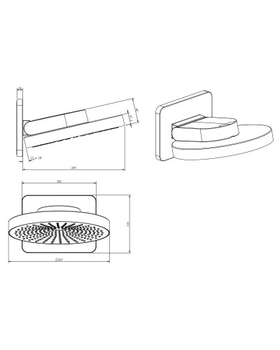 Душевой комплект 247 мм Vincea Inspire VSFW-4I211GM