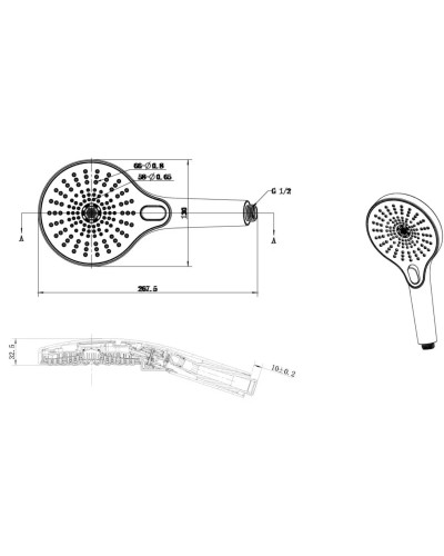 Душевой комплект 247 мм Vincea Inspire VSFW-4I211MB