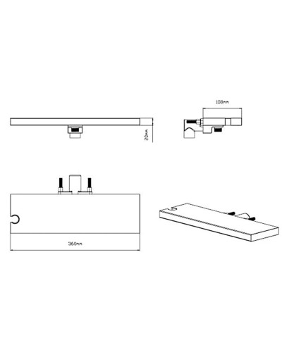 Душевой комплект 247 мм Vincea Inspire VSFW-4I211RMB