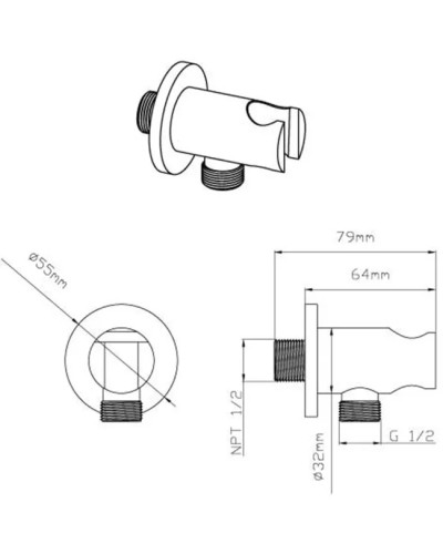 Душевой комплект 300 мм Vincea Inspire VSFW-4I212CH