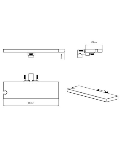 Душевой комплект 300 мм Vincea Inspire VSFW-4I212RCH