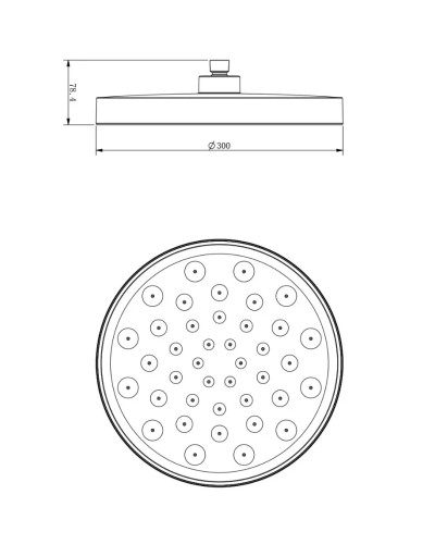 Душевой комплект 300 мм Vincea Inspire VSFW-4I212RGM