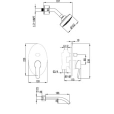 Душевой комплект Lemark Atlantiss LM3221C