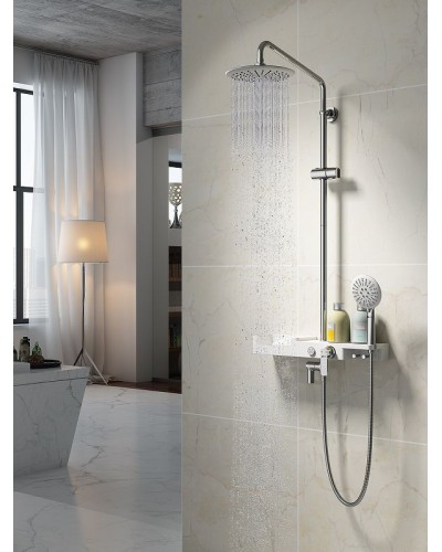 Душевая система Lemark Tropic LM7007C Хром Белый