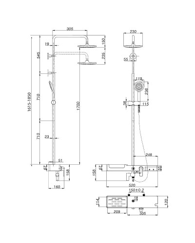 Душевая система Lemark Tropic LM7007C Хром Белый