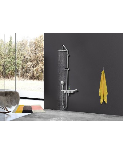 Душевая система Lemark Tropic LM7008C с термостатом Хром Белый