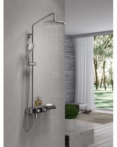 Душевая система Lemark Tropic LM7009C Хром Черный