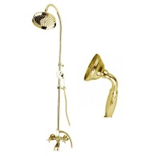 Душевая стойка со смесителем, с изливом, верхним и ручным душем CEZARES NOSTALGIA-CVD-03/24-M