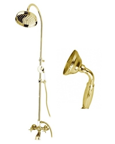Душевая стойка со смесителем, с изливом, верхним и ручным душем CEZARES NOSTALGIA-CVD-03/24-M