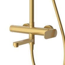 Душевая стойка со смесителем и изливом, душевым шлангом, верхним, ручным душем CEZARES STYLUS-CVD-BORO