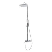 Душевая стойка со смесителем и изливом, верхним и ручным душем BelBagno ARDENTE-VSCM-CRM