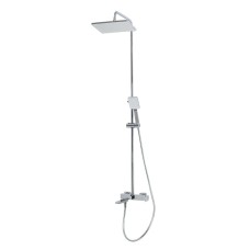 Душевая стойка со смесителем и изливом, верхним и ручным душем BelBagno ARDENTE-VSCM-CRM