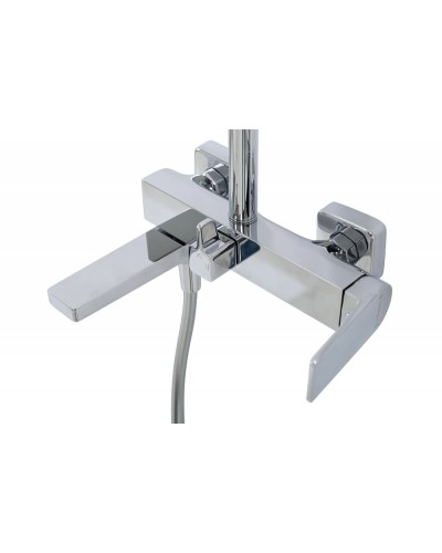 Душевая стойка со смесителем и изливом, верхним и ручным душем BelBagno ARDENTE-VSCM-CRM