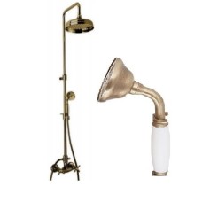Душевая стойка со смесителем, верхним и ручным душем CEZARES NOSTALGIA-CD-02-Bi