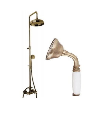 Душевая стойка со смесителем, верхним и ручным душем CEZARES NOSTALGIA-CD-02-Bi
