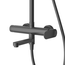 Душевая стойка со смесителем, изливом, душевым шлангом, верхним, ручным душем CEZARES STYLUS-CVD-NOP