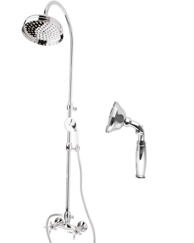 Душевая стойка со смесителем, верхним и ручным душем CEZARES NOSTALGIA-CD-01-M