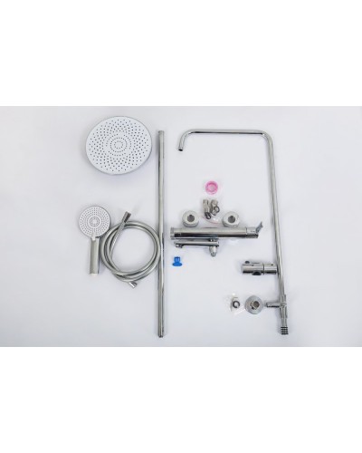 Душевая стойка со смесителем, изливом, верхним и ручным душем CEZARES LUX-CVD-01