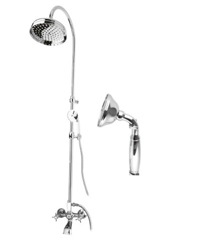 Душевая стойка со смесителем, с изливом, верхним и ручным душем CEZARES LORD-CVD-01-M