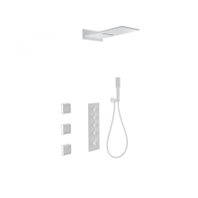 Душевая система с термостатом встраиваемая WONZON & WOGHAND, Белый матовый (WW-D4100-MW)