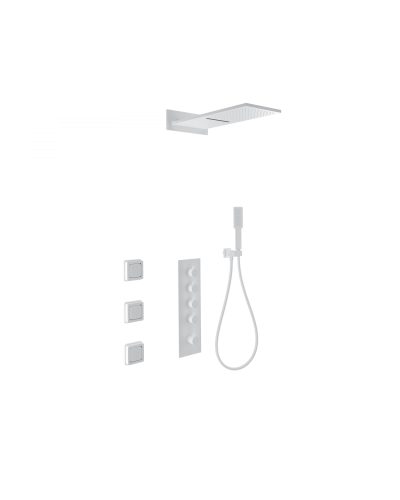 Душевая система с термостатом встраиваемая WONZON & WOGHAND, Белый матовый (WW-D4100-MW)