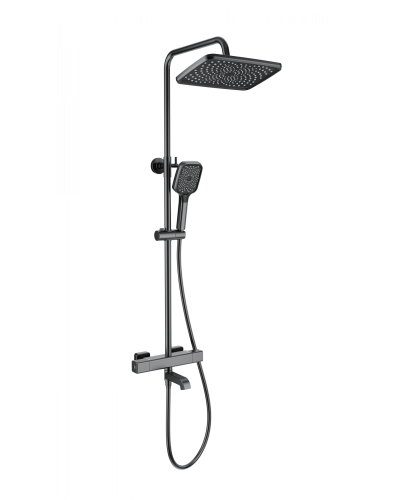 Душевая система с термостатом WONZON & WOGHAND, Темный графит (WW-B3016-T1-BGG)