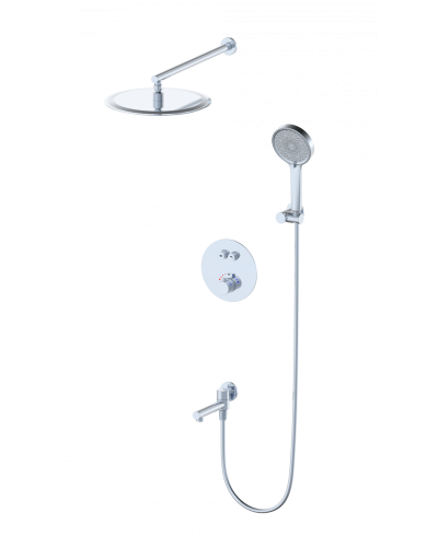 Душевая система с термостатом встраиваемая Wonzon & Woghand, Хром (WW-88929010-CR)